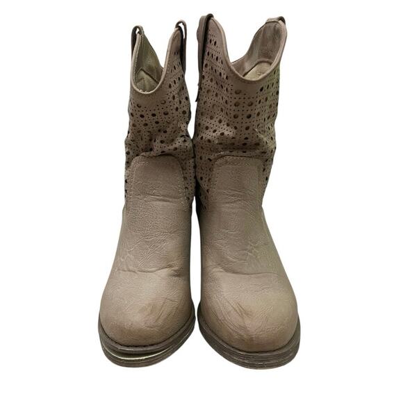 FrancescoMilano Tan Leather Western Heeled Boots - Picture 3 of 7